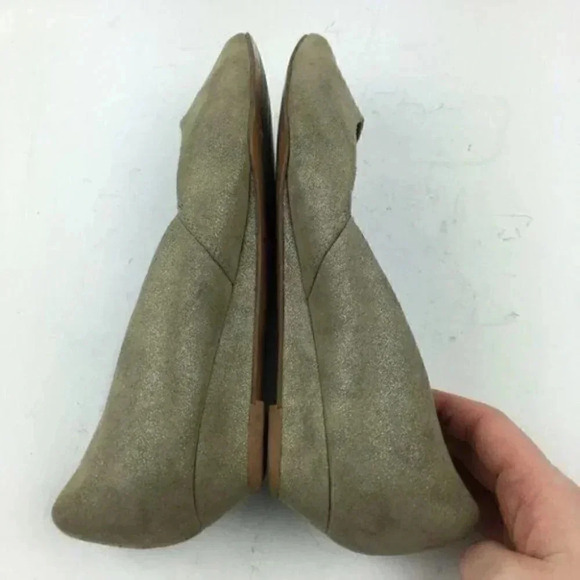 Crown Vintage Wedge Flats 6 Faux Suede Pointy Toe - Picture 5 of 9